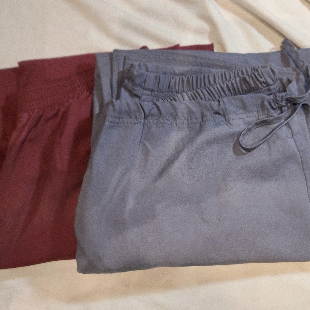 ⭐️SBS Fashion Scrubs Maroon and Gray Set of 2 Both 2XL Workwear Lightweight
